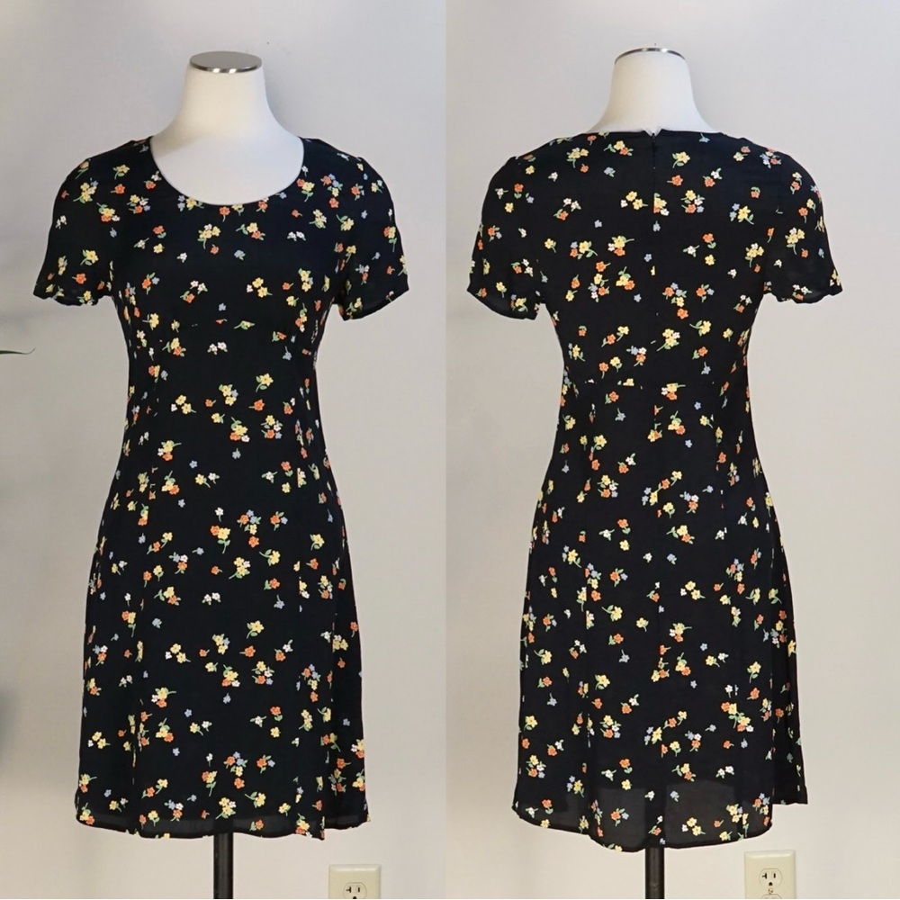 Vintage 90s Laura Ashley floral a line mini dress 4